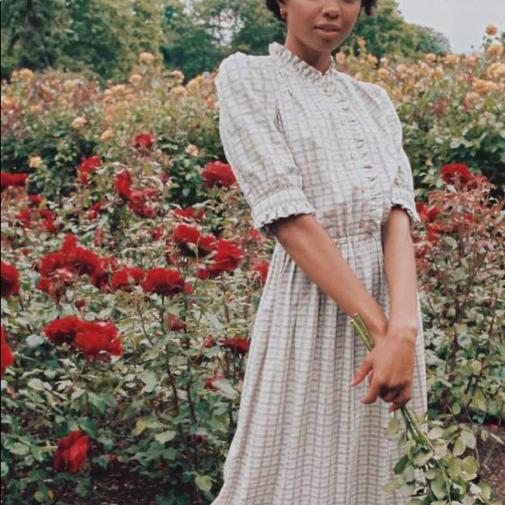 The Linden Dress | Lotus Gingham large by Christy dawn. Never worn